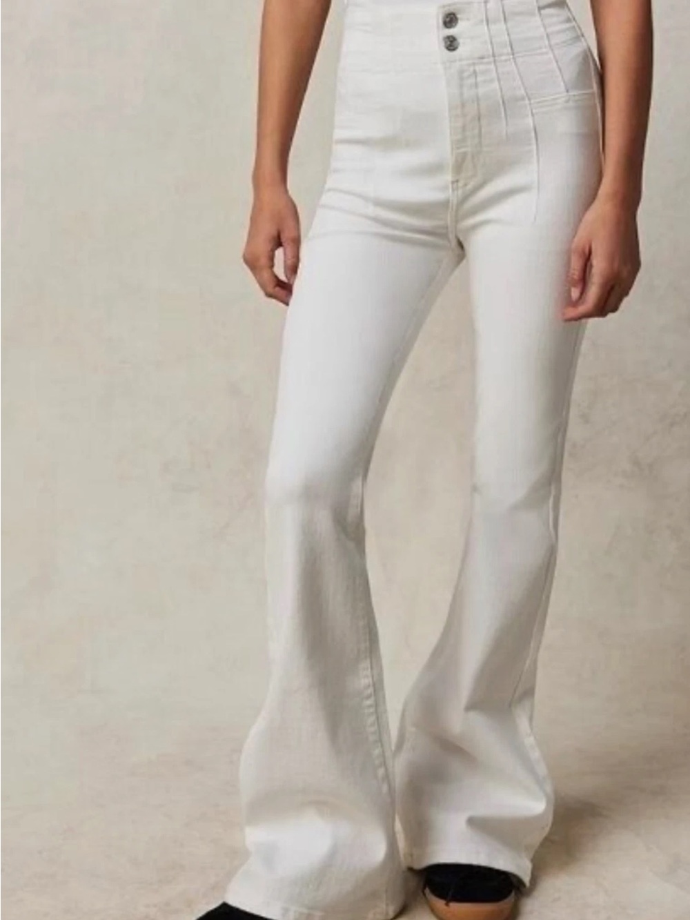 Free People Jayde flare jeans in white